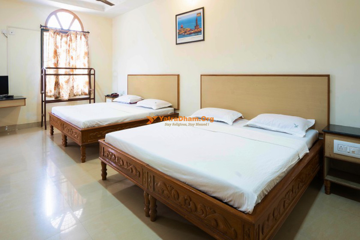 Hotel Tamil Nadu Kanyakumari 2 Bed Twin Cottage AC Room View