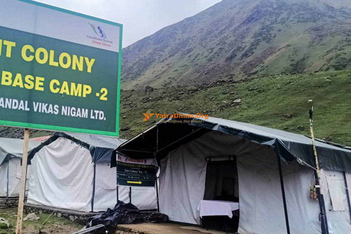 Vasuki Tent Colony C. Bath Ground Beded Base Camp (GMVN) - Kedarnath Tent View